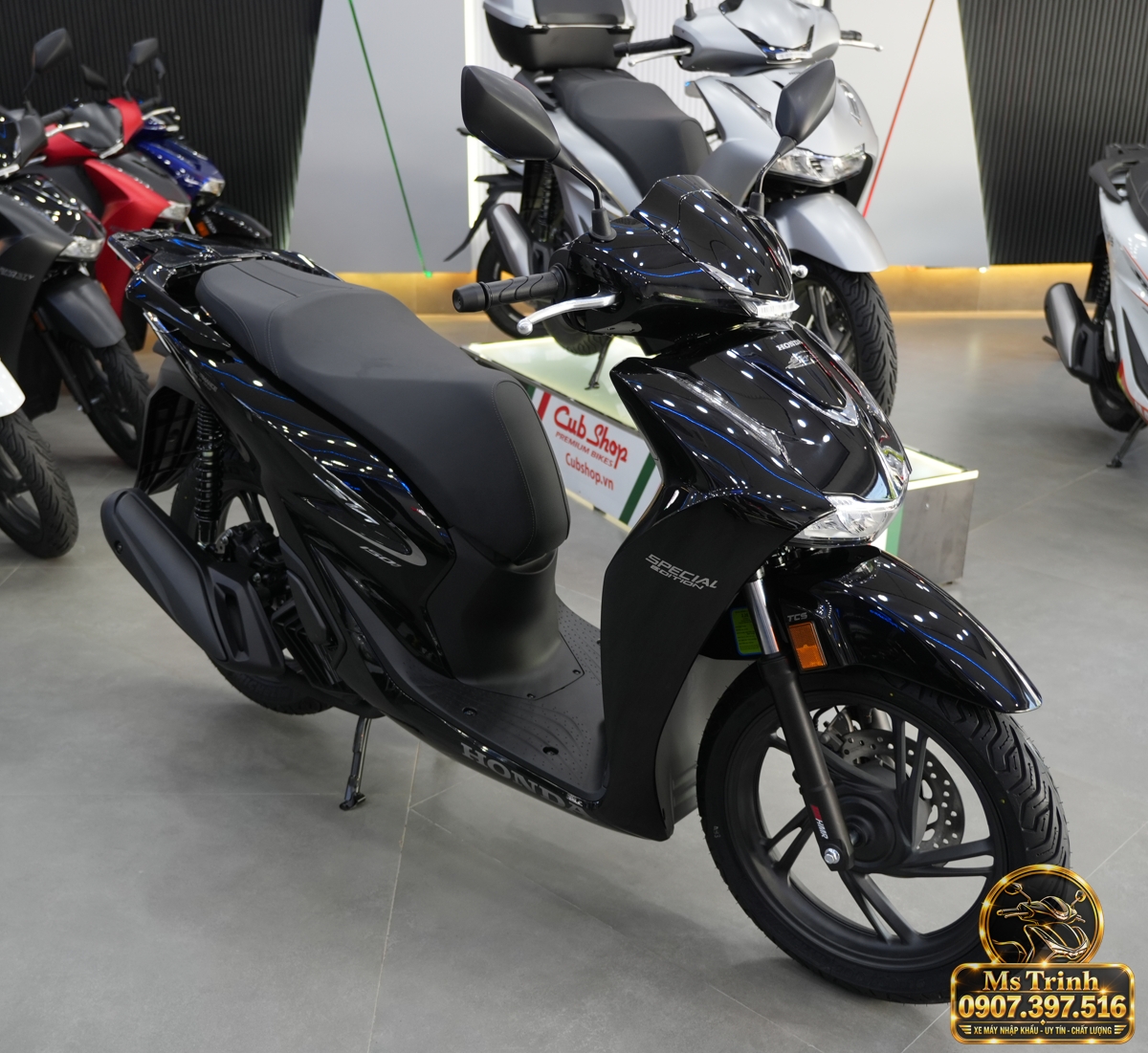 Honda SH150i Ý đen bóng 2027 tại Bắc Ninh - Sơn bóng lịch sự, tiện ích cho mỗi ngày