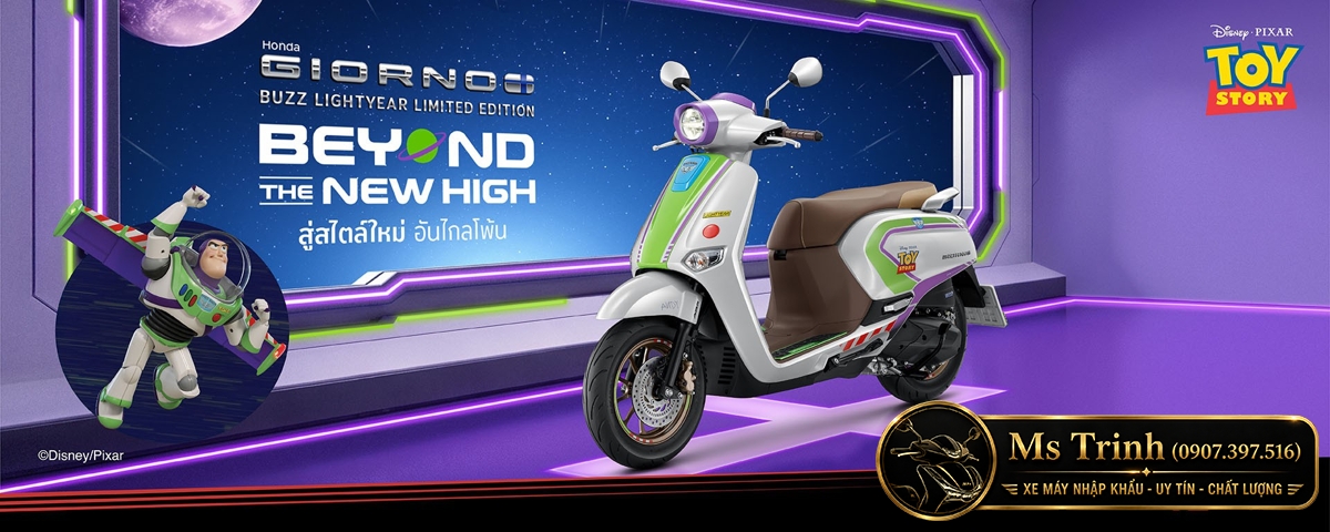 Honda Giorno+ Buzz Lightyear Limited Edition 2026 Bản giới hạn 2.000 xe tại Bắc Ninh
