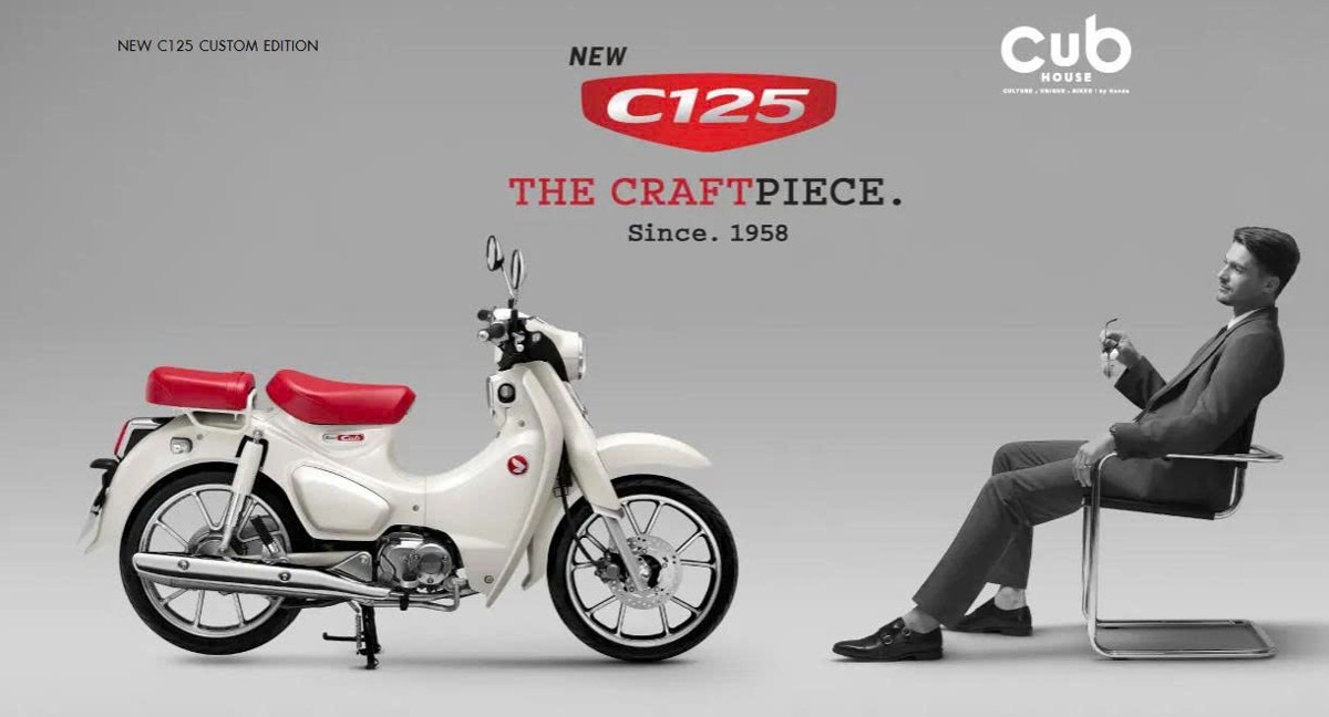 Honda Super Cub 125 Custom Edition Thái Lan 2025 màu trắng tại Bắc Ninh