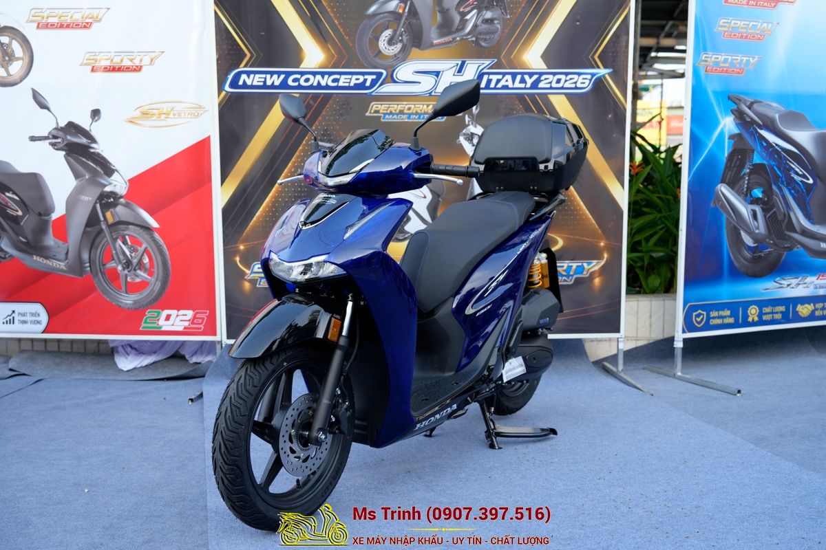 Honda SH150 Vetro Blue 2026 Limited Edition - Siêu phẩm SH Ý dàn áo xanh trong suốt cực hiếm tại Bắc Ninh