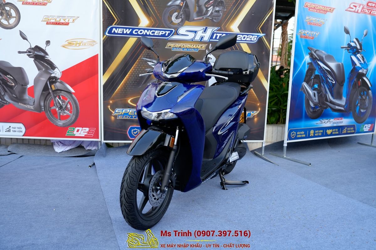 Honda SH150 Vetro Blue 2026 Limited Edition - Siêu phẩm SH Ý dàn áo xanh trong suốt cực hiếm tại Bắc Ninh