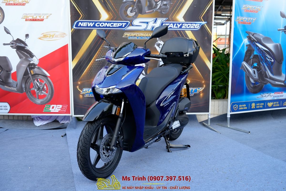 Honda SH150 Vetro Blue 2026 Limited Edition - Siêu phẩm SH Ý dàn áo xanh trong suốt cực hiếm tại Bắc Ninh